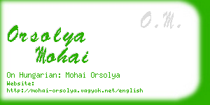 orsolya mohai business card